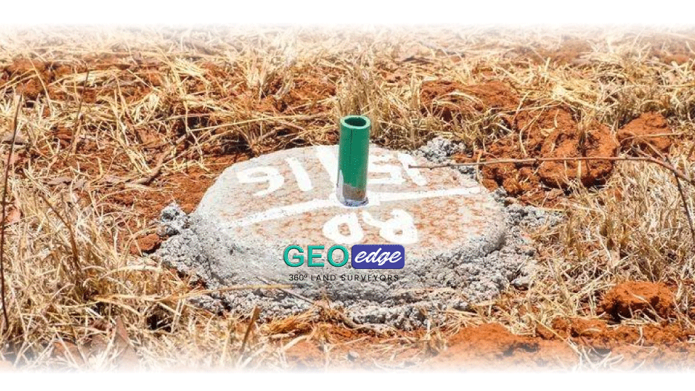 GeoEdge-Land-Surveyors-an image showind a beacon of land at a point or a land demacation beacon