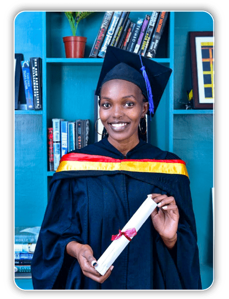 An Image of Surveyor Ann Graduating in  BSc. Geospatial Information Science (GIS)  from Jomo Kenyatta University of Agriculture and Technology (JKUAT) 