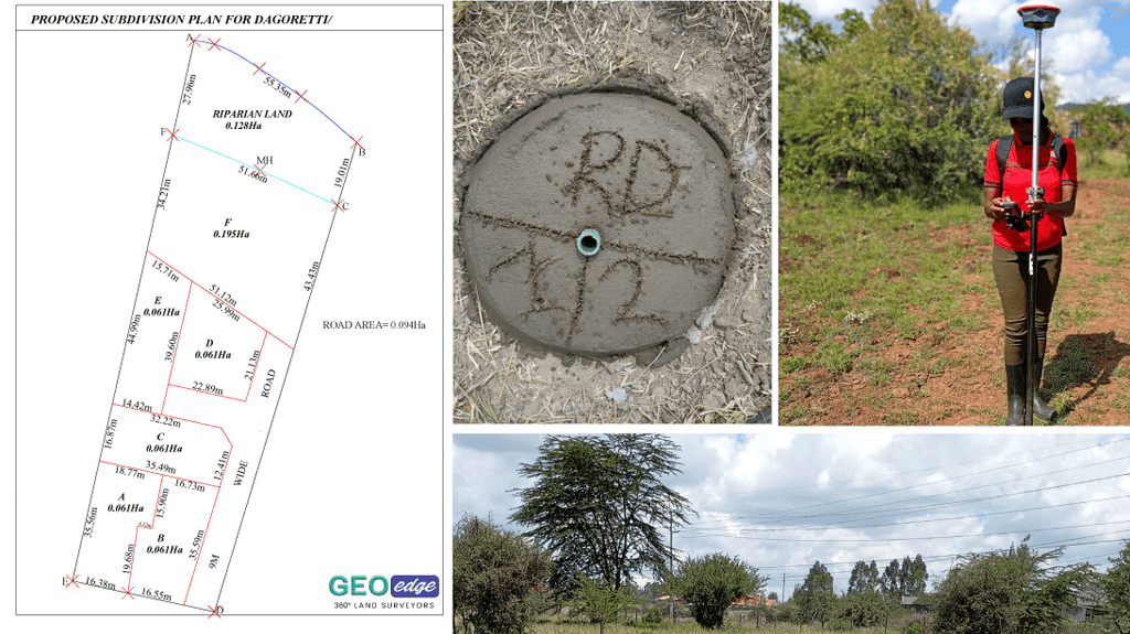 a-compilation-images-showing-a-land subdivision process in Dagoretti Nairobi